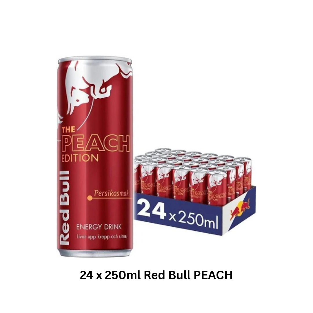 Red Bull The Peach Edition – 24x 250ml – Pfirsich-Energie im Vorratspack (inkl. Pfand)